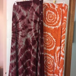 2pc Boho Hippie Maxi Skirt lot size XL
